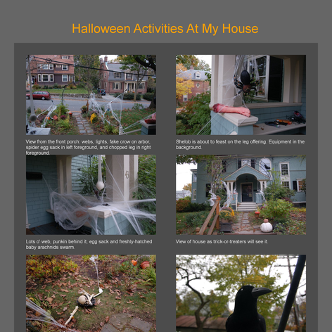 Tabblo: Halloween Activities At My House