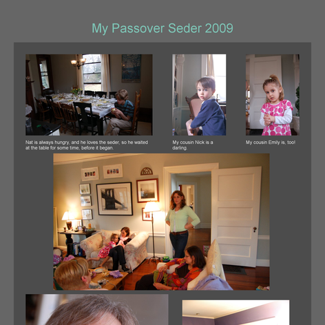 Tabblo: My Passover Seder 2009