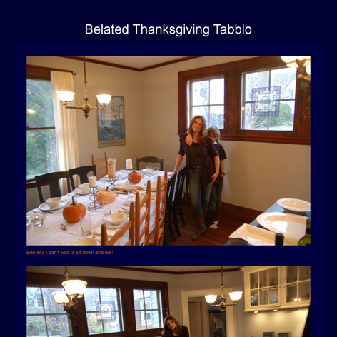 Tabblo: Belated Thanksgiving Tabblo