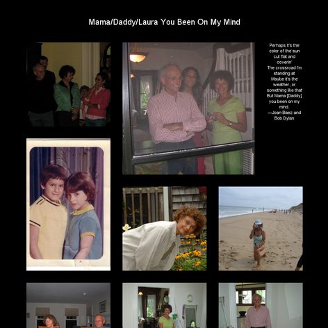 Tabblo: Mama/Daddy/Laura You Been On My Mind